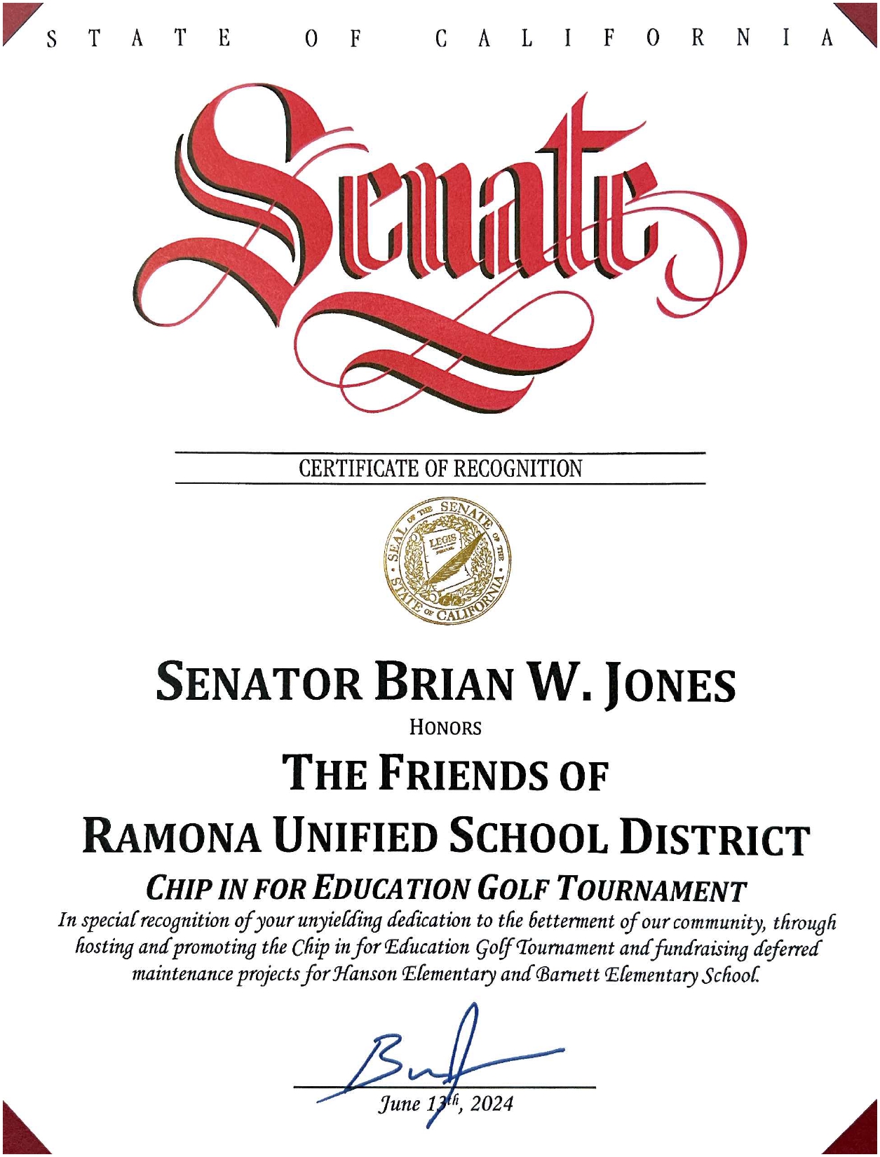 FORUS Senate Recognition 2024 - Feb 11 2025
